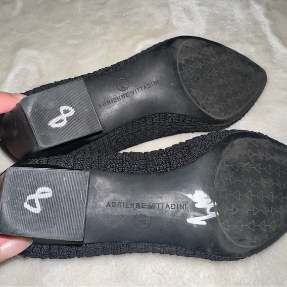 Adrienne Vittadini Black Pointed Toe Fabric Faro Ballet Pump Size 8 - Picture 8 of 12